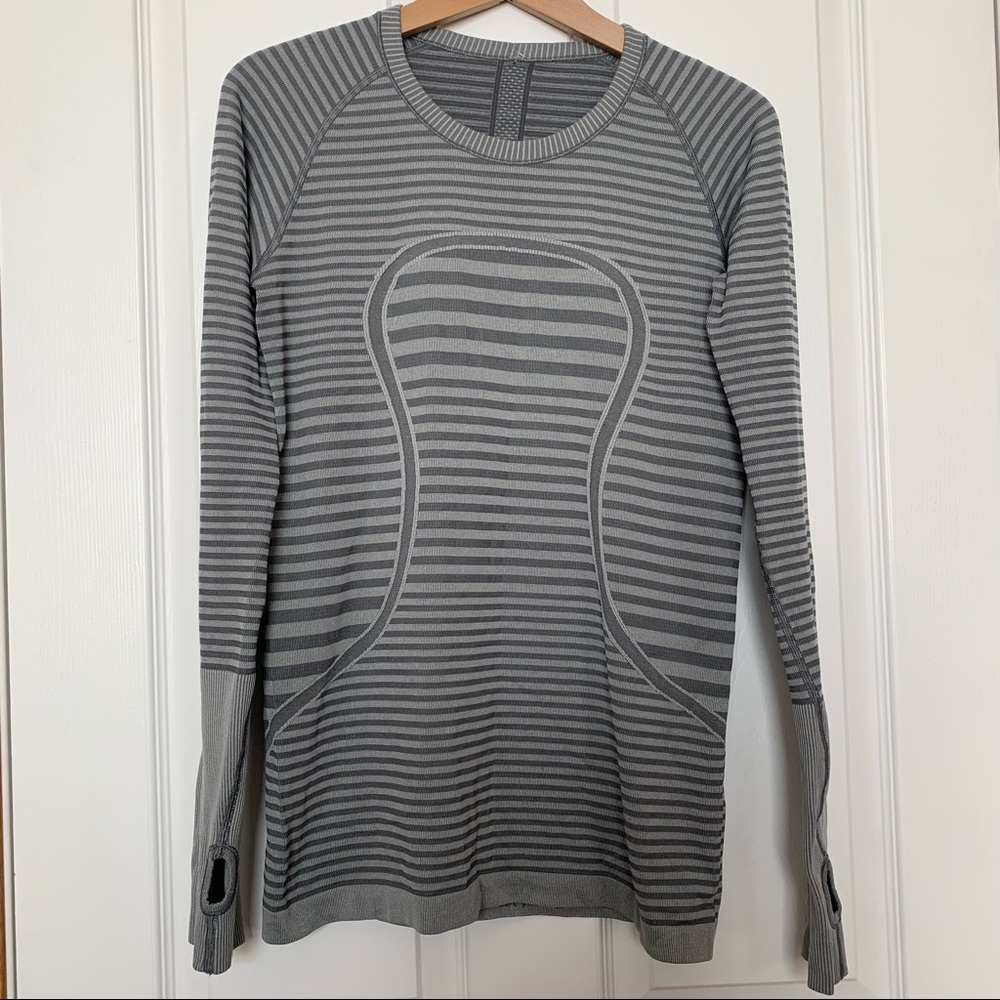 LULULEMON Swiftly Tech long sleeve shirt in grey size 10